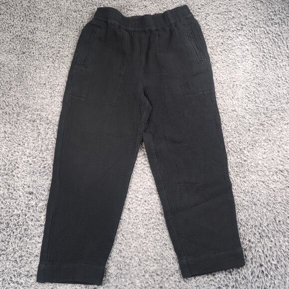 Madewell Pants Women Small Black Classiccore Preppy Minimalist Crop Leg Pull On - Picture 3 of 10